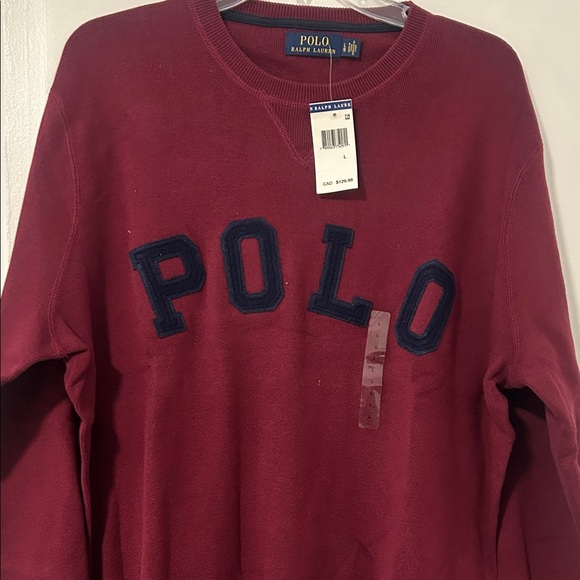 Polo by Ralph Lauren Men's Dark Red Crewneck Sweater - Picture 3 of 4